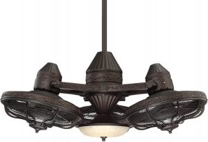 Esquire Industrial Indoor Ceiling Fan with Light LED Remote Control