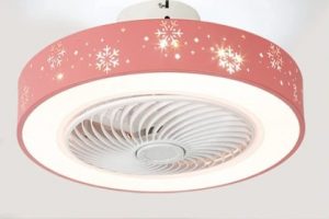 IYUNXI Low Profile Ceiling Fan with Lights Remote Control 20 Inch 3-Color Pink Flush Mount Ceiling Fan Light Dimmable 72W 110V 3-Speed 1H