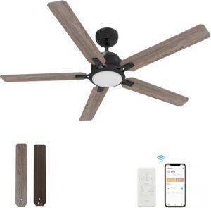 CEME 52-inch smart ceiling fan with light and remote