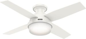 Hunter Dempsey 44-inch low profile ceiling fan with light