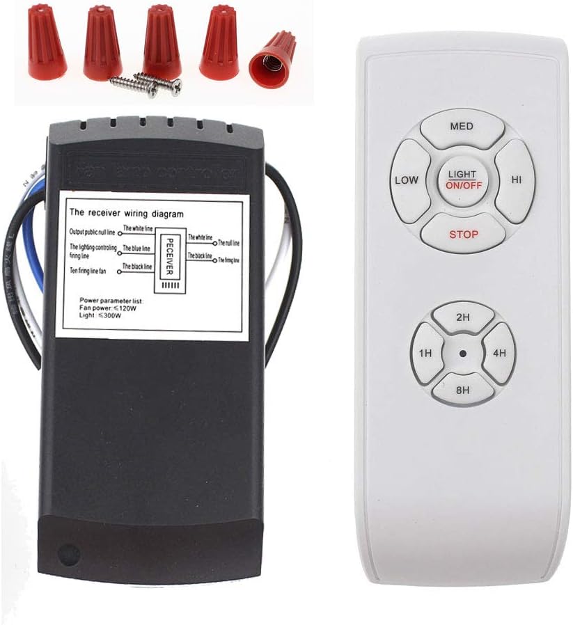Universal ceiling fan remote and receiver kit