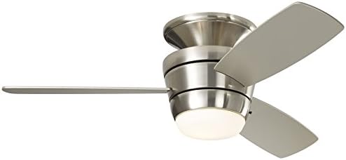 Harbor Breeze Mazon 44-in Brushed Nickel Flush Mount Indoor