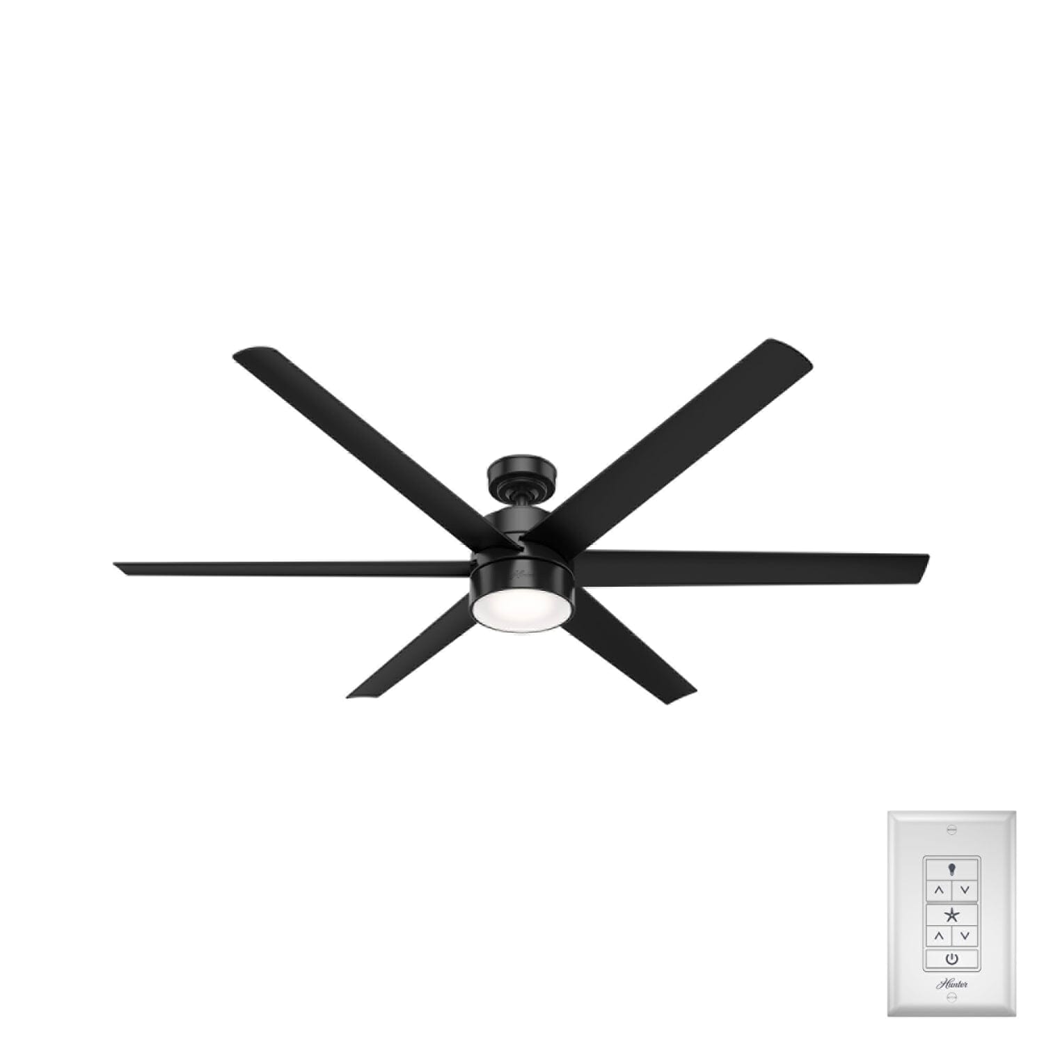 Hunter Solaria 72-inch ceiling fan in matte black